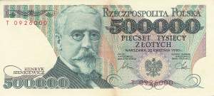 500000 Zloty Polen p156 1990